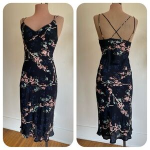 Y2K Vintage Charlotte Russe Floral Spaghetti Strap Sheer Slip Dress